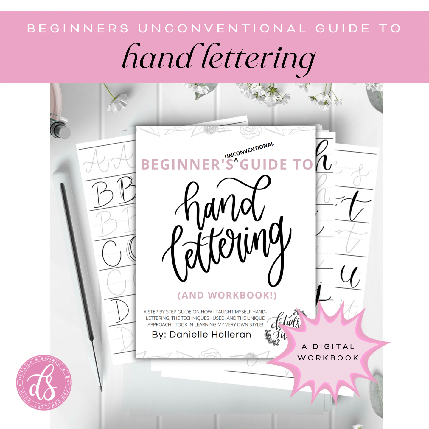 Learn different hand lettering styles with these workbooks for