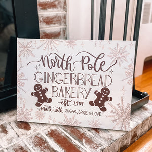 Gingerbread Bakery Canvas Sign