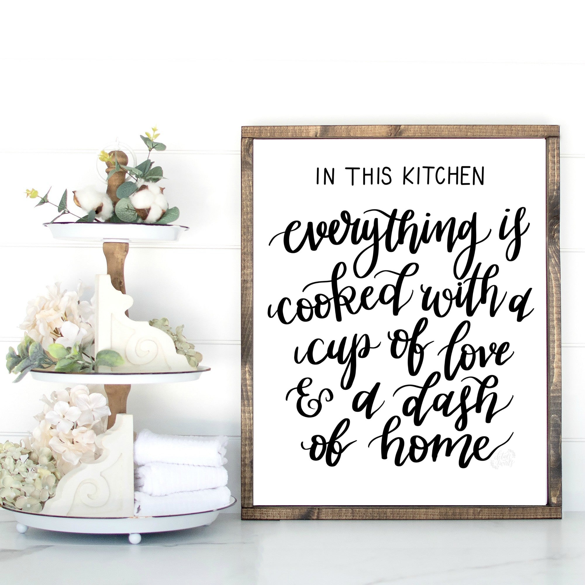 Printable In This Kitchen Sign - Details and Swirls