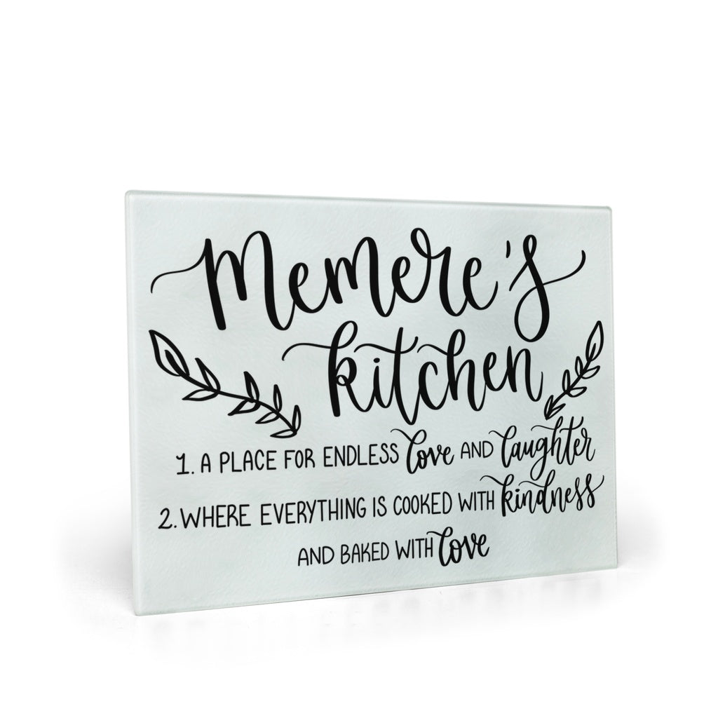 Memere's Kitchen Glass Cutting Board