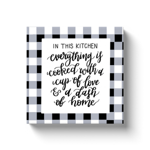Cooked With Love Canvas Sign
