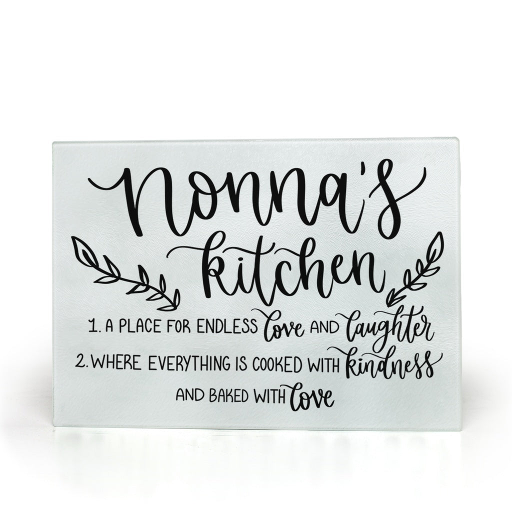 Nonna's Kitchen Glass Cutting Board