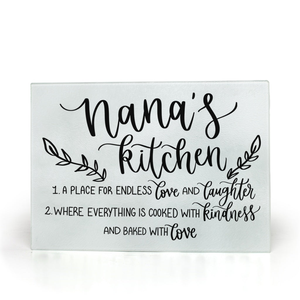 Nana's Kitchen Glass Cutting Board