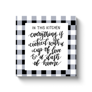 Cooked With Love Canvas Sign