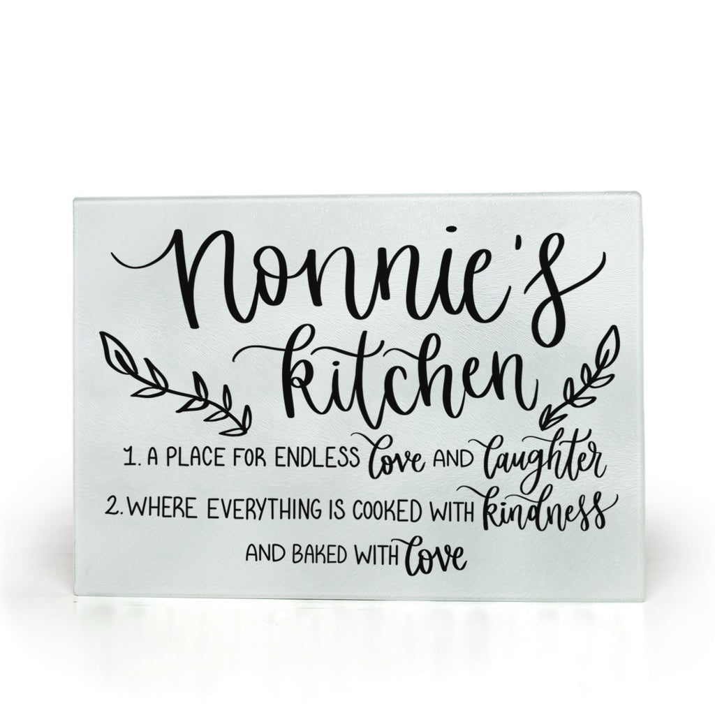 Nonnie's Kitchen Glass Cutting Board