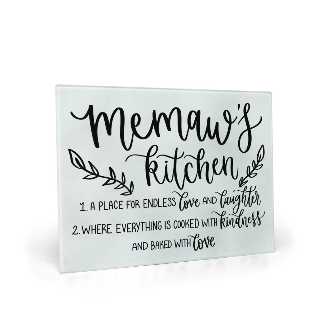 Memaw's Kitchen Glass Cutting Board