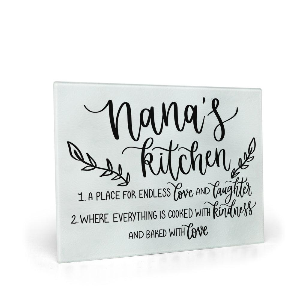 Nana's Kitchen Glass Cutting Board