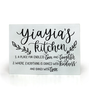 YiaYia's Kitchen Glass Cutting Board