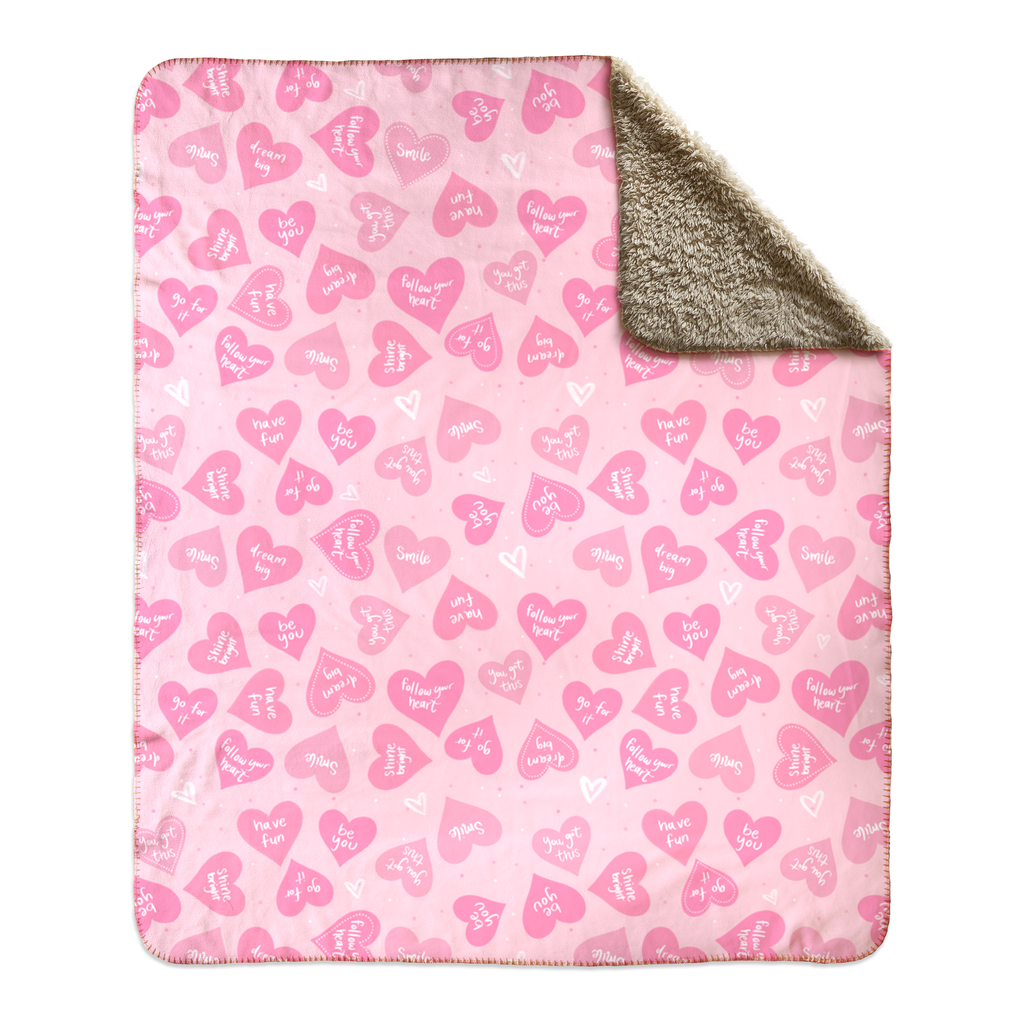 Heart sherpa blanket sale