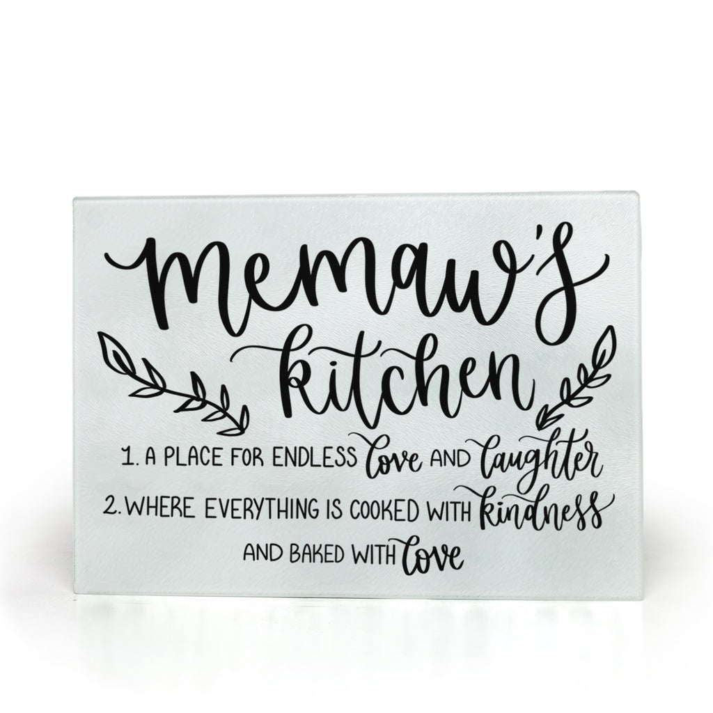 Memaw's Kitchen Glass Cutting Board