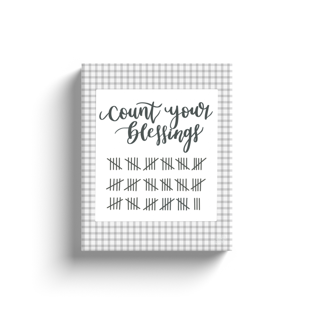 Count Your Blessings Canvas Wraps