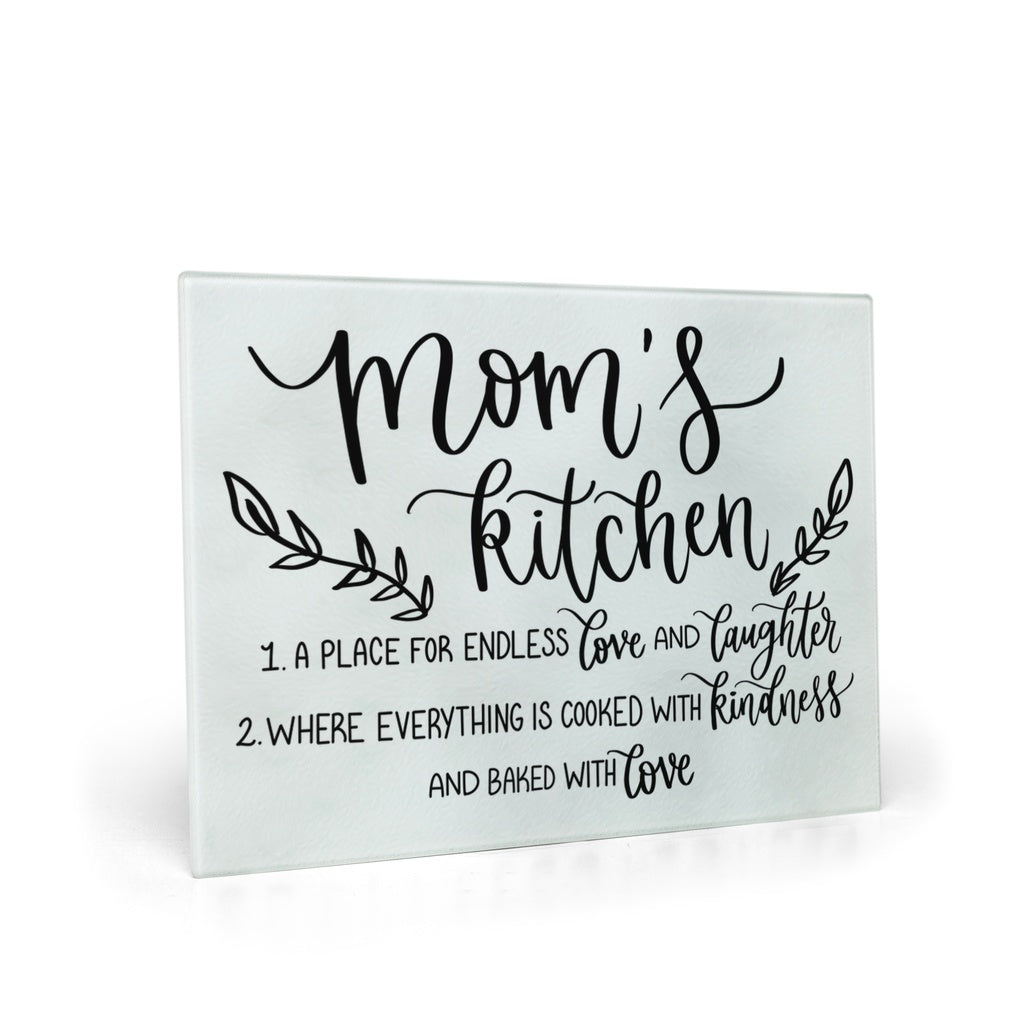 Mom's Kitchen Glass Cutting Board