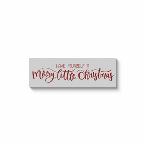 Merry Little Christmas Canvas Sign