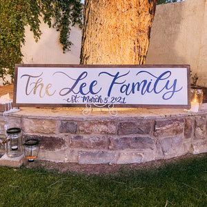 Large Family Name Sign